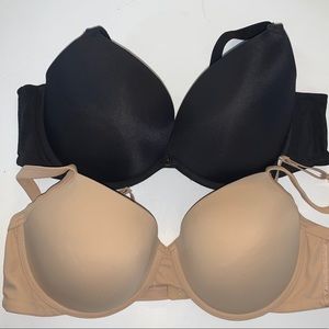 Fashion Bug Lot of 2 New 42B Bra Beige Black